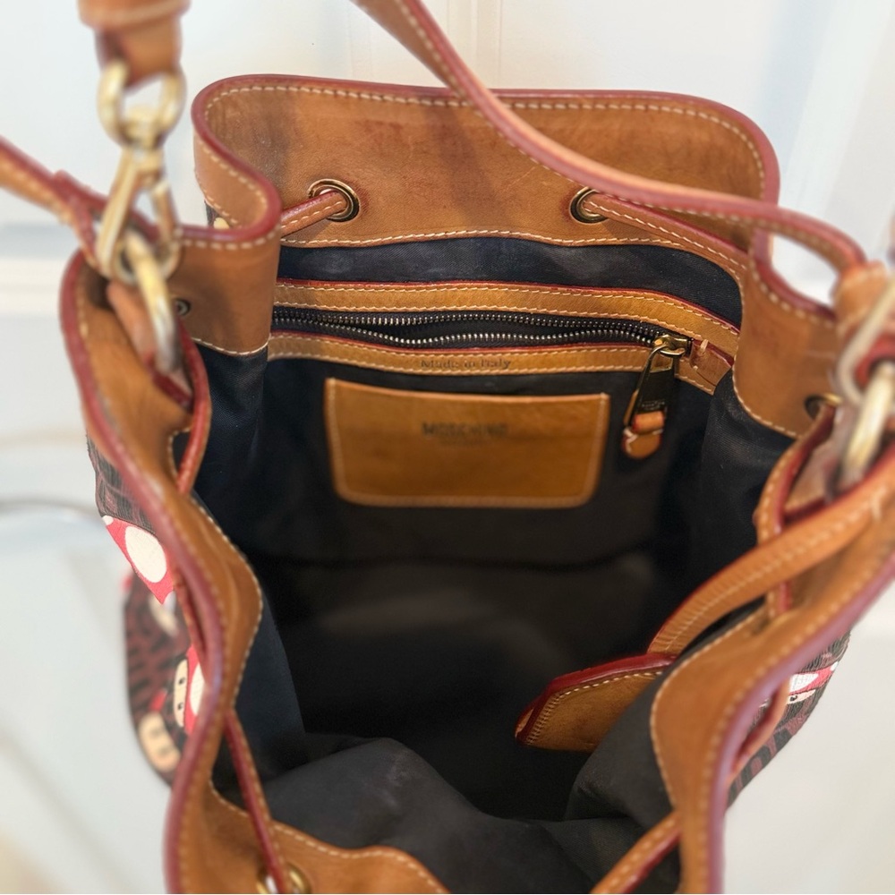 Moschino Couture Jeremy Scott Super Mario Mushroom Bucket Bag Nintendo Rare 1 UP - Picture 11 of 15